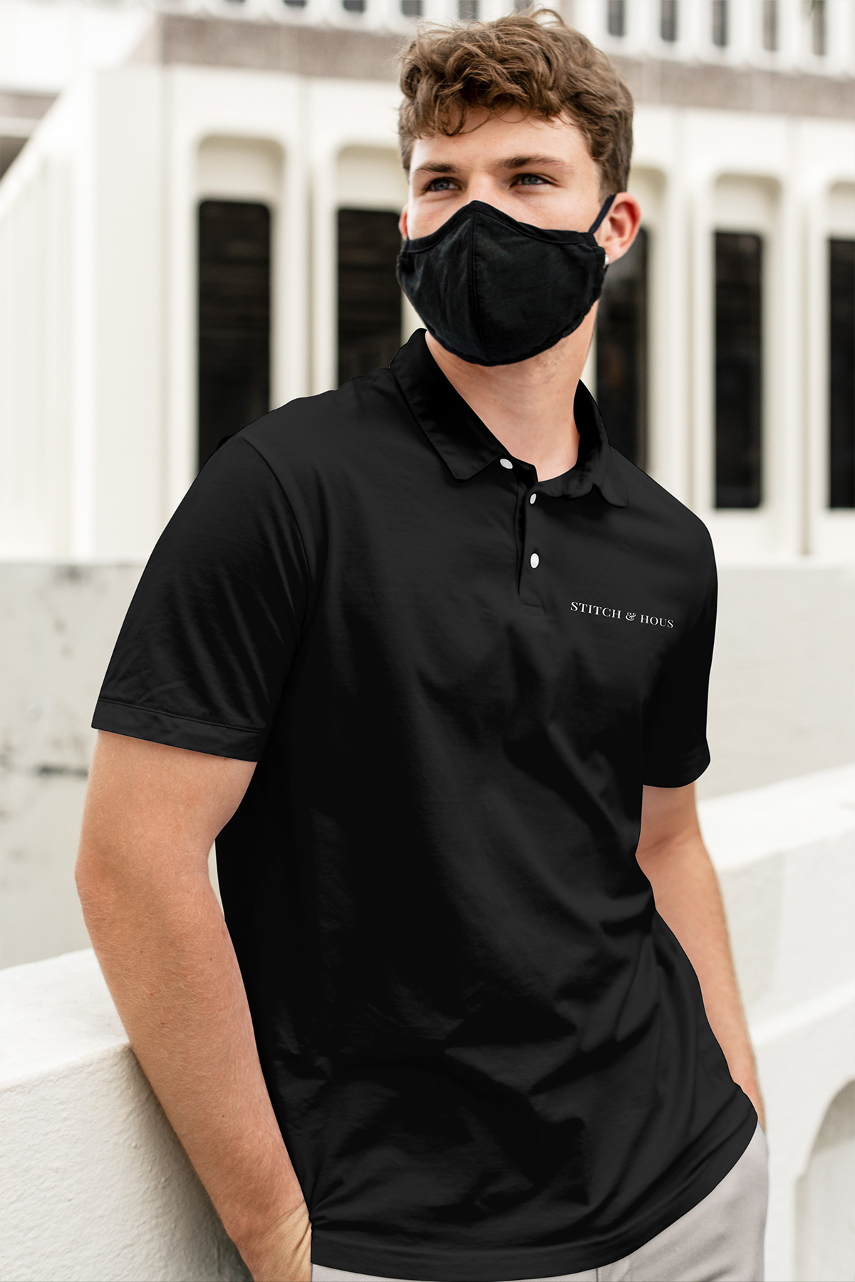 Stitch & Hous: Signature Black Polo